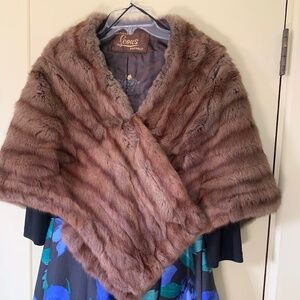 Mink fur cape